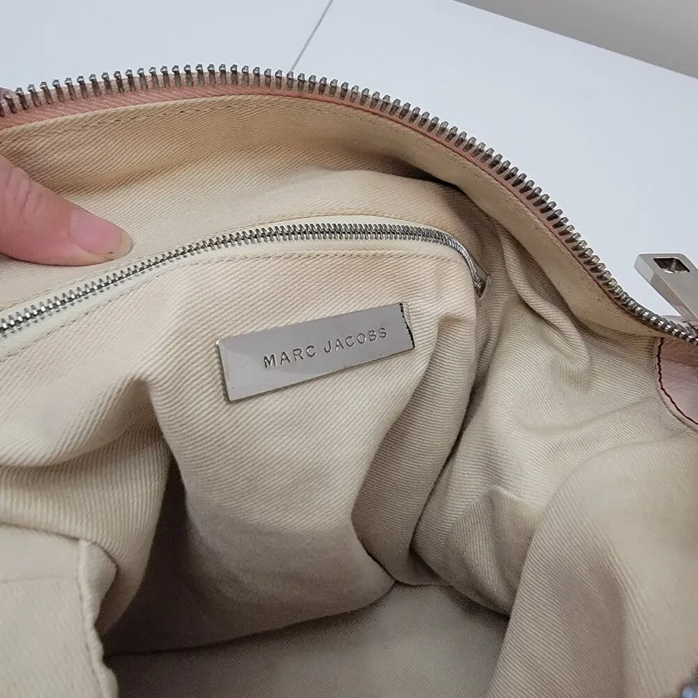 VTG Y2K Marc Jacobs Hobo Bag Leather Pockets Pink Shoulder Bag Lorelai Gilmore